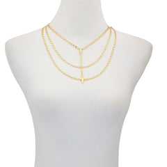 3 Piece Goldtone Chain Necklaces