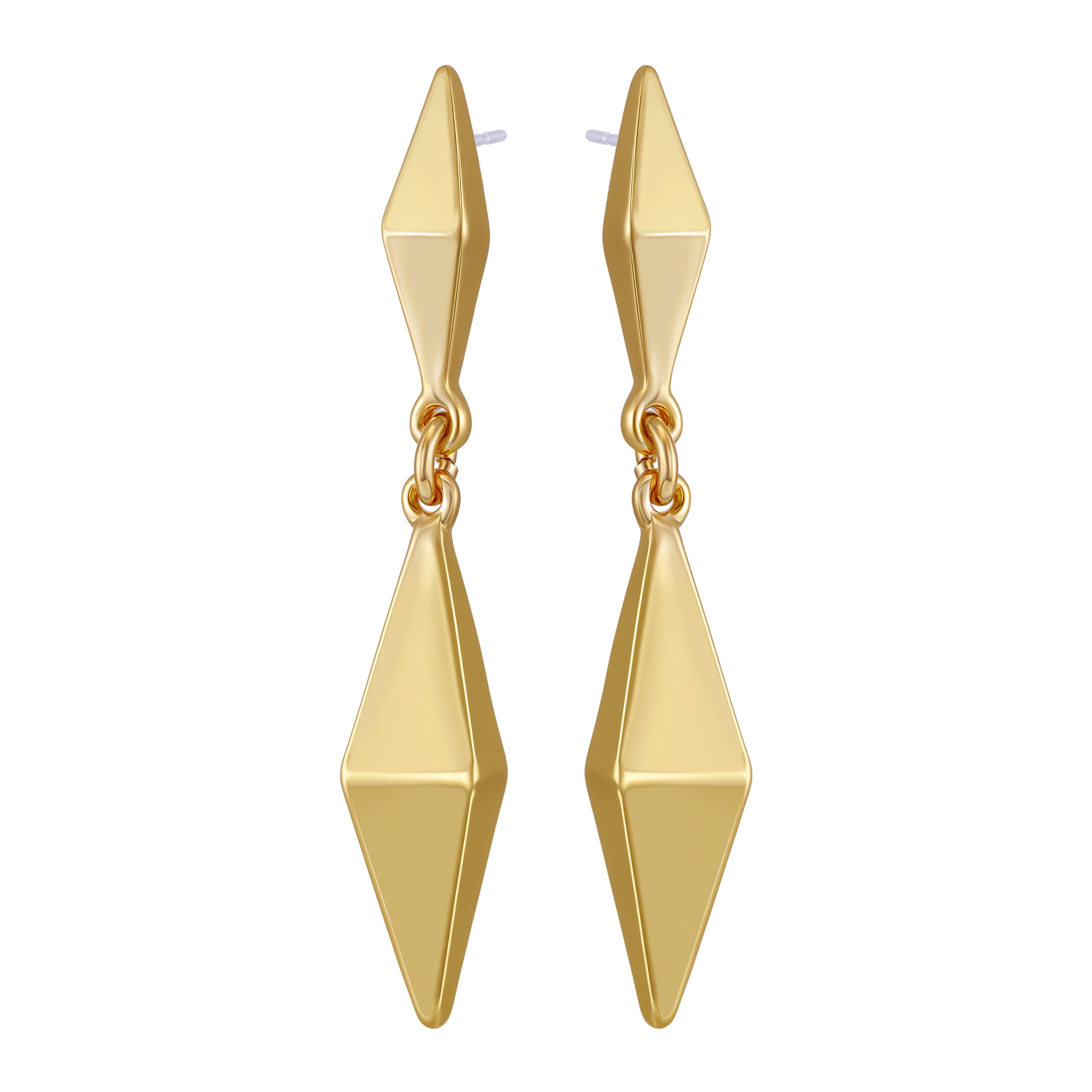 Geometric Goldtone Drop Earrings