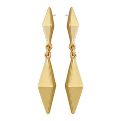 Geometric Goldtone Drop Earrings