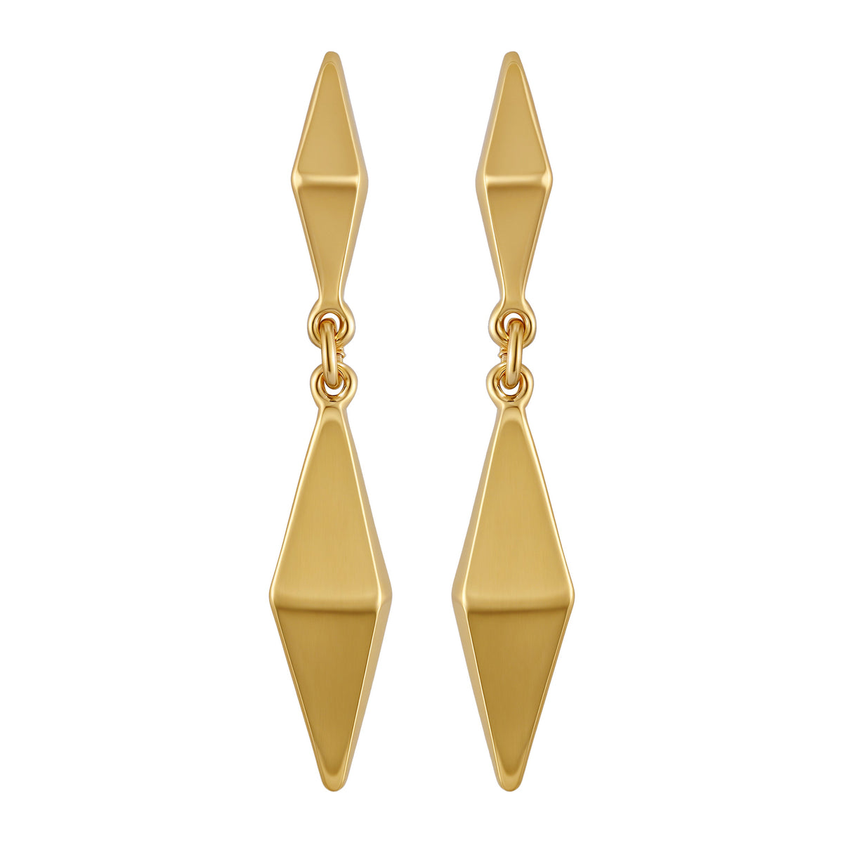 Geometric Goldtone Drop Earrings