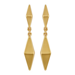Geometric Goldtone Drop Earrings
