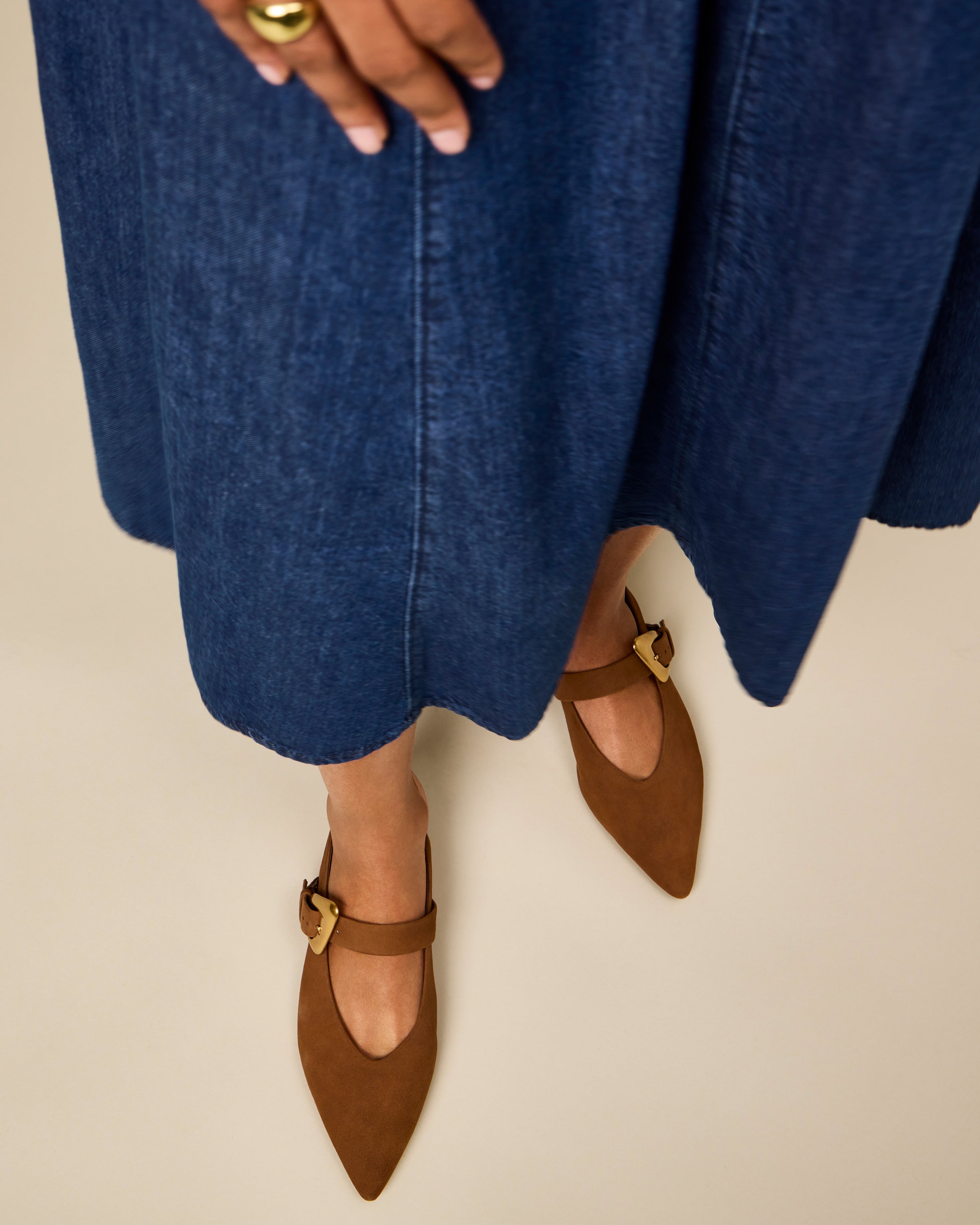 Amoret Buckle Slingback Mule