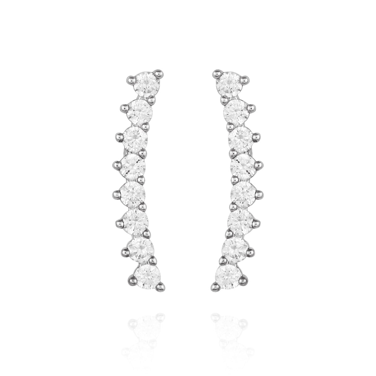 Cubic Zirconia Climber Earrings