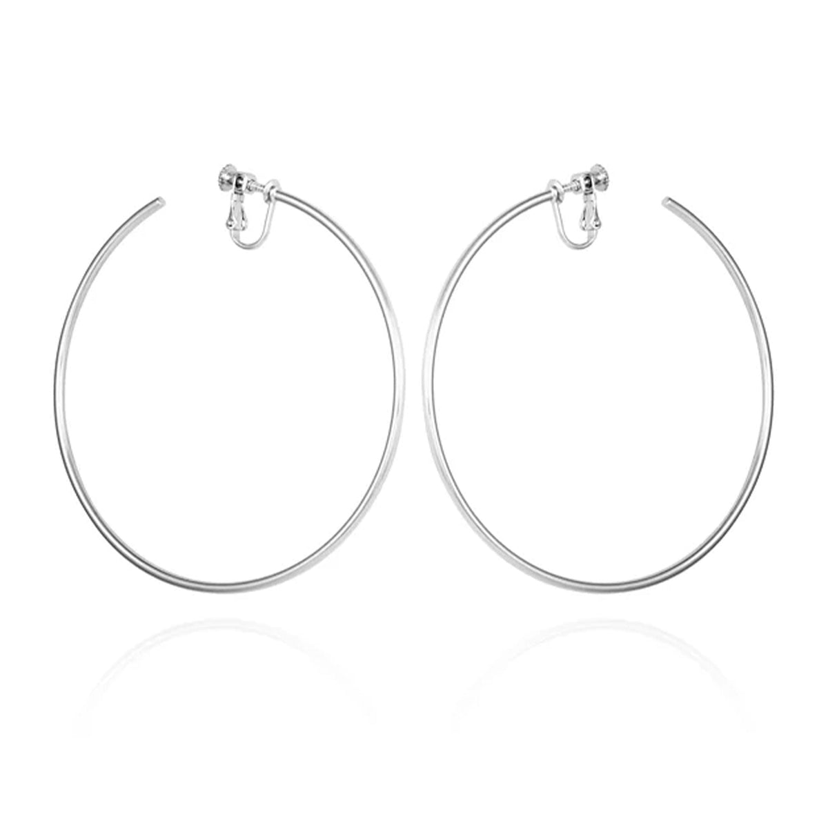 Extra Large Open Hoop Clip On Earrings