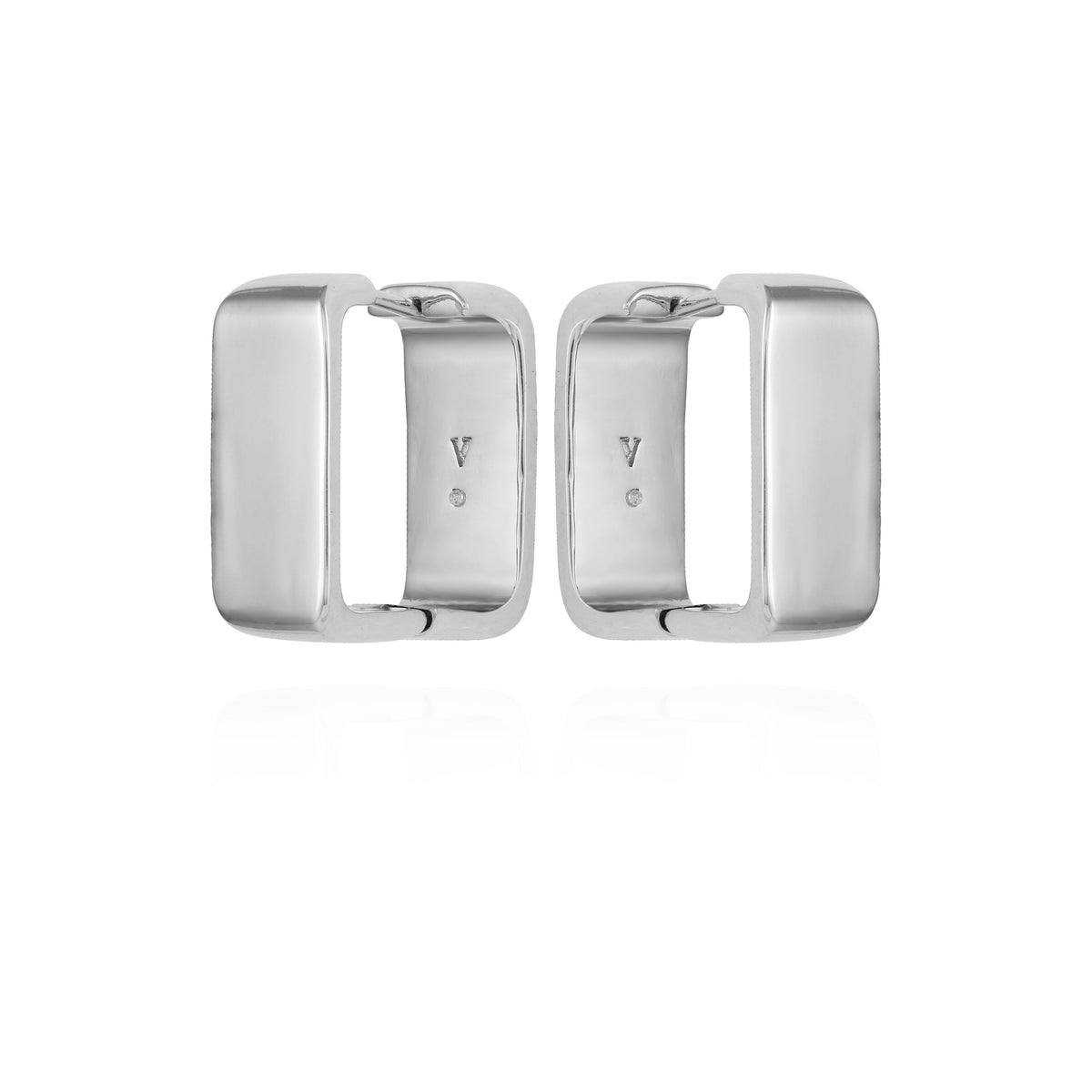 Brass Rectangle Hoop Earrings