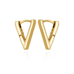 V-Hinge Huggie Earrings