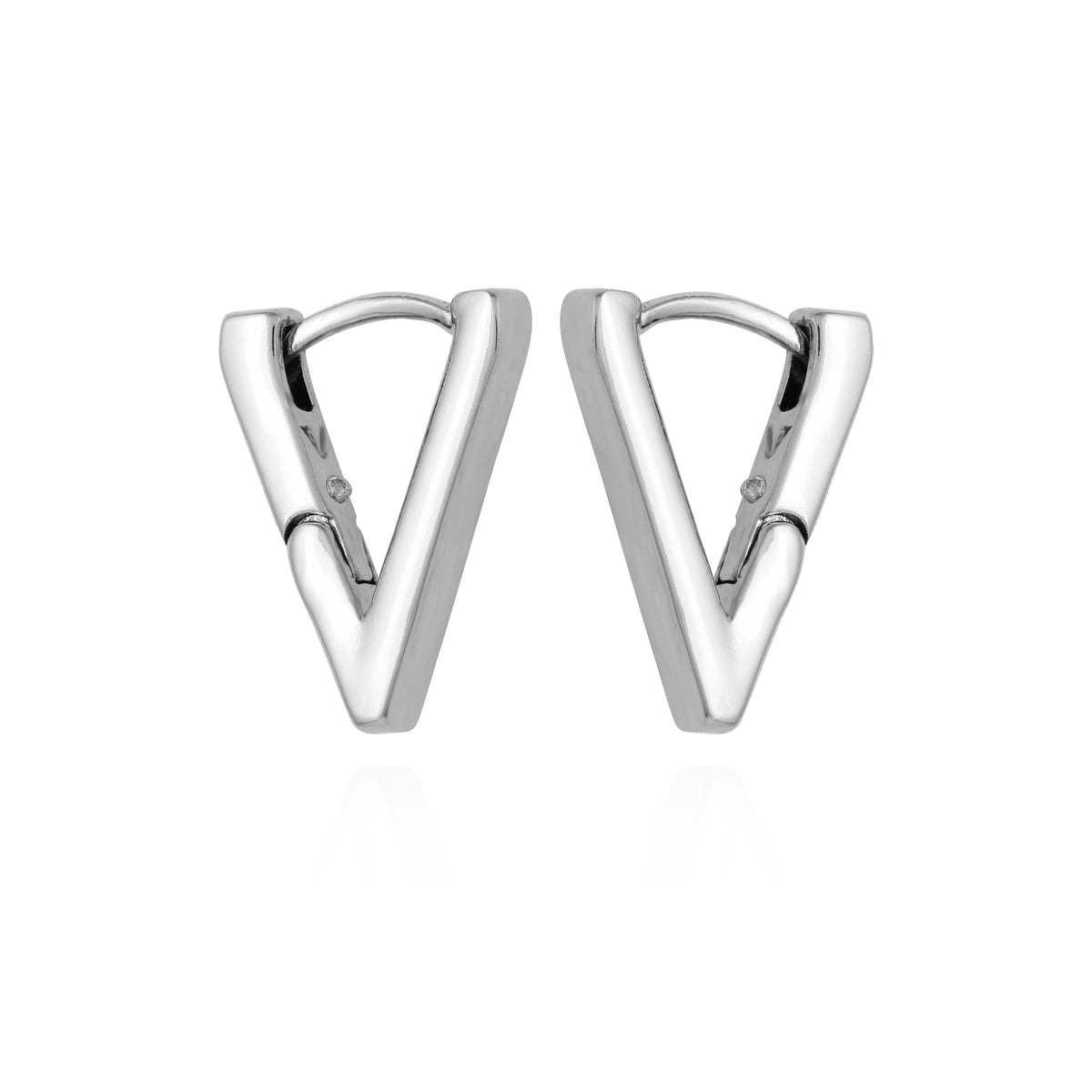 V-Hinge Huggie Earrings