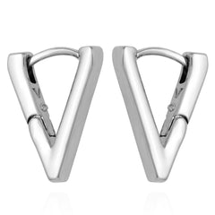 V-Hinge Huggie Earrings