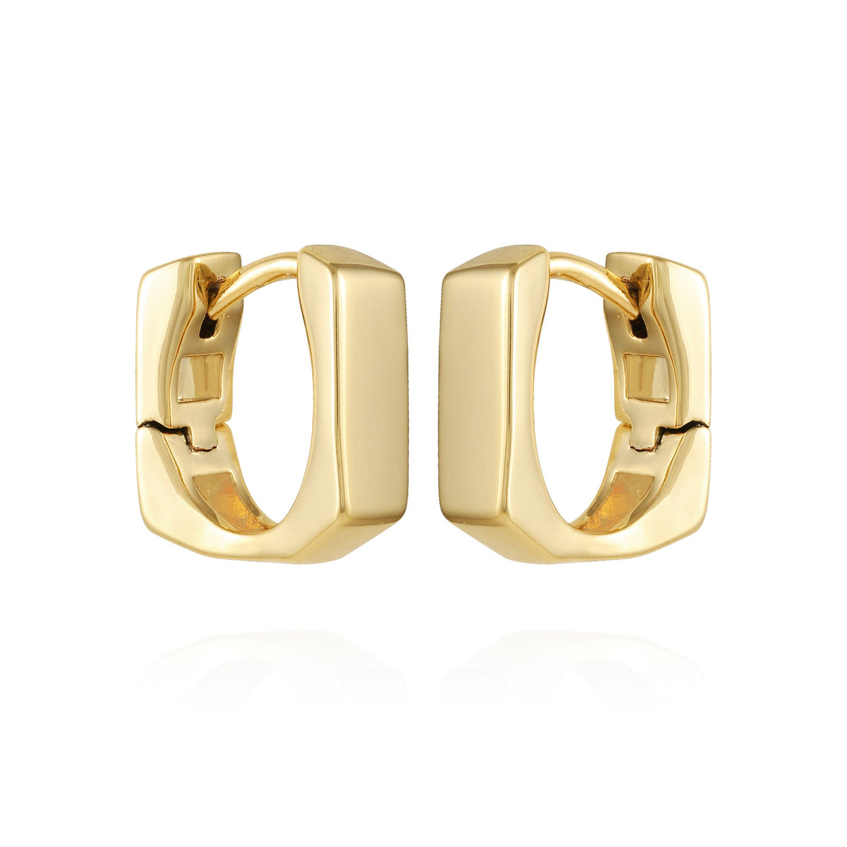 Rectangle Huggie Hoop Earrings