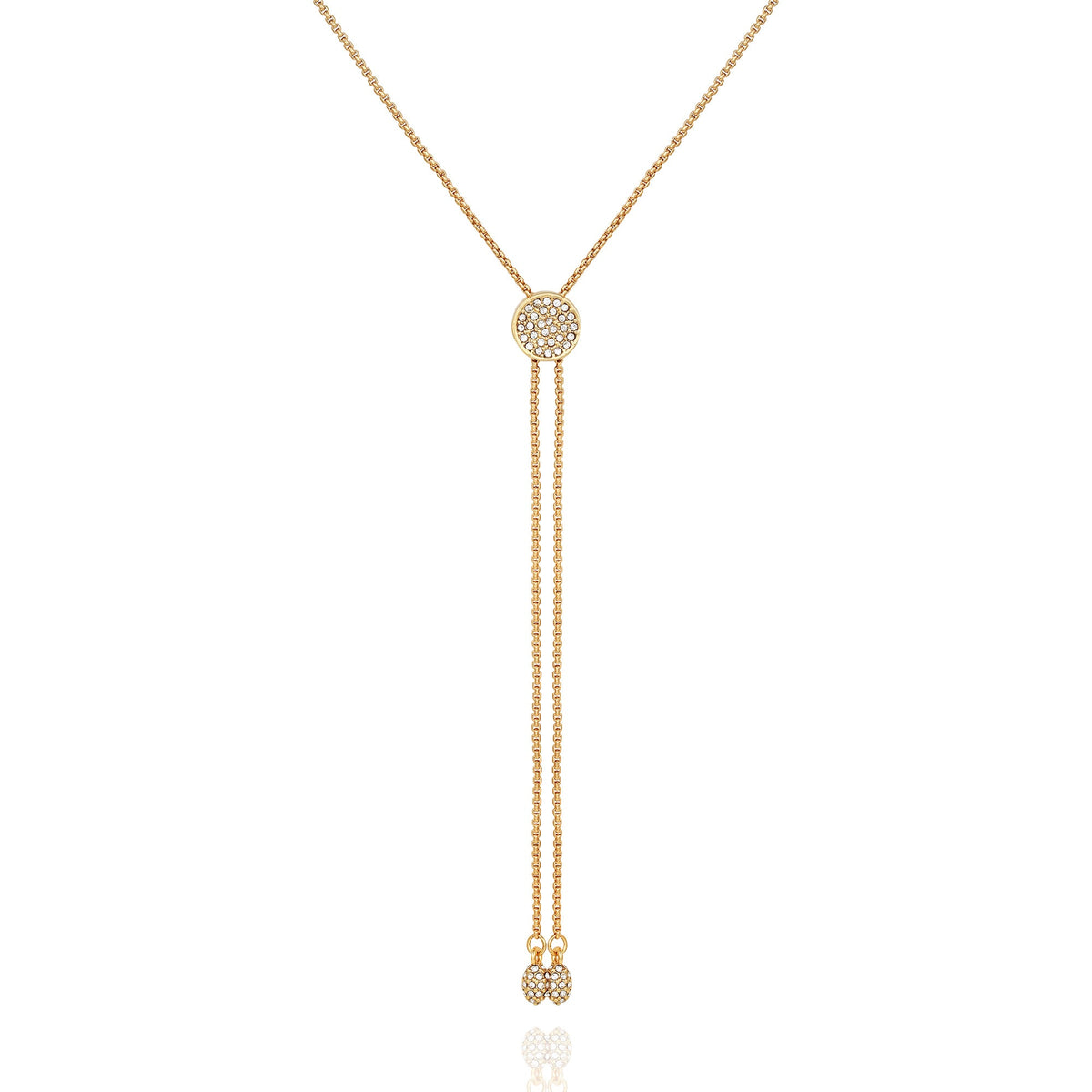 Pave Slider Bolo Necklace