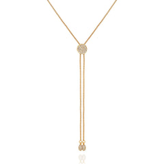 Pave Slider Bolo Necklace